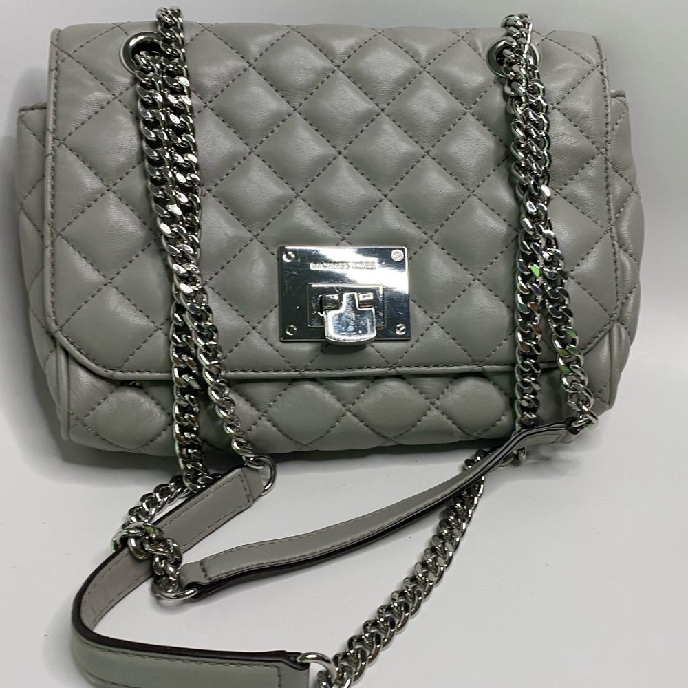 Michael Kors Leather Quilted Soft Leather Satchel Style Hand Bag